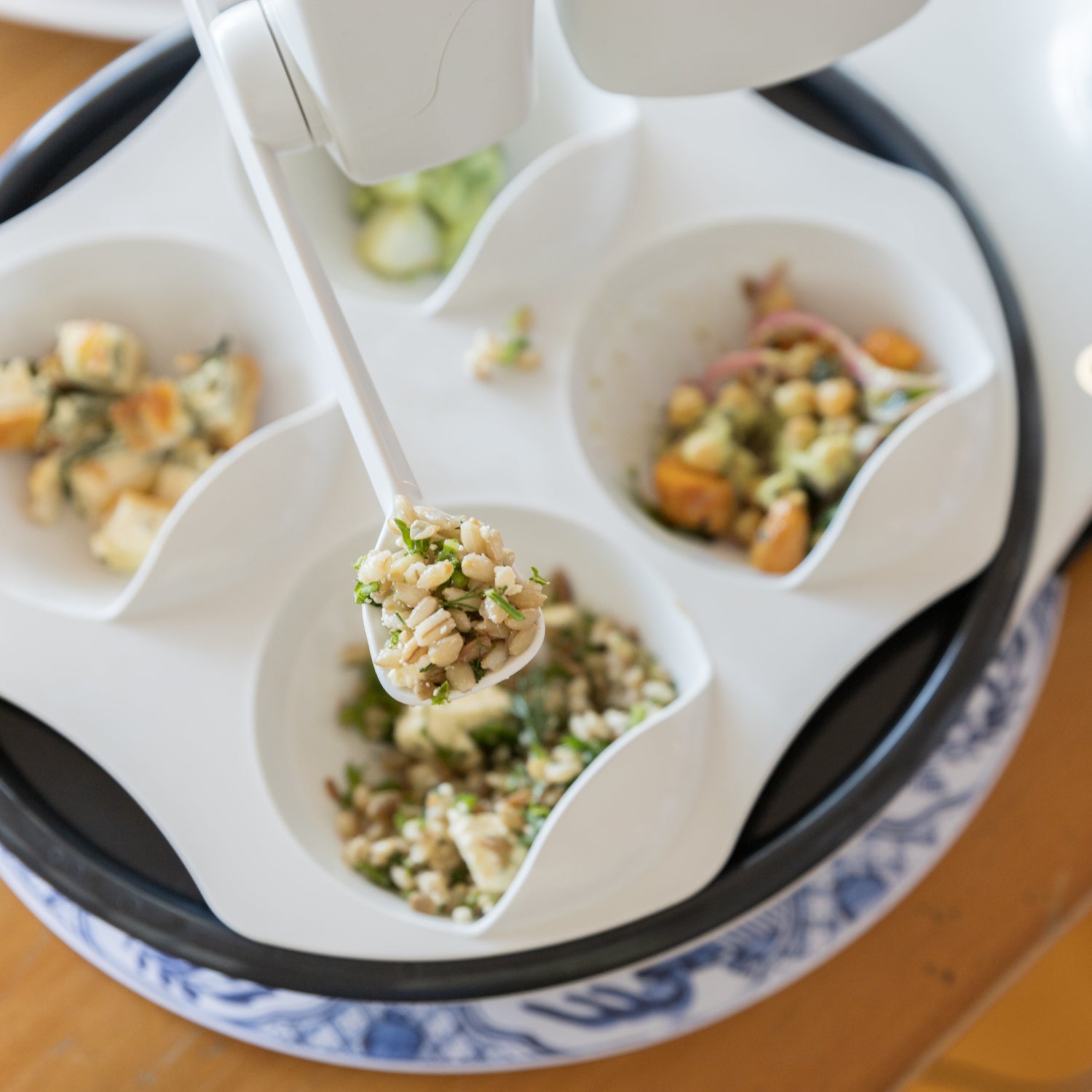 Rice salad on Obi spoon